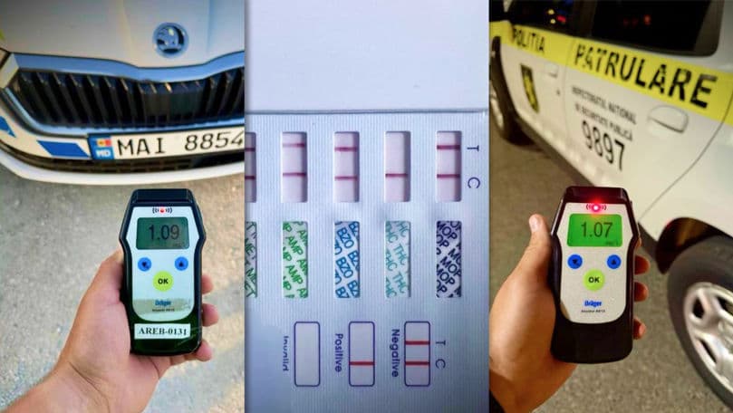 Poliția a depistat participanți la trafic sub influența alcoolului și drogurilor