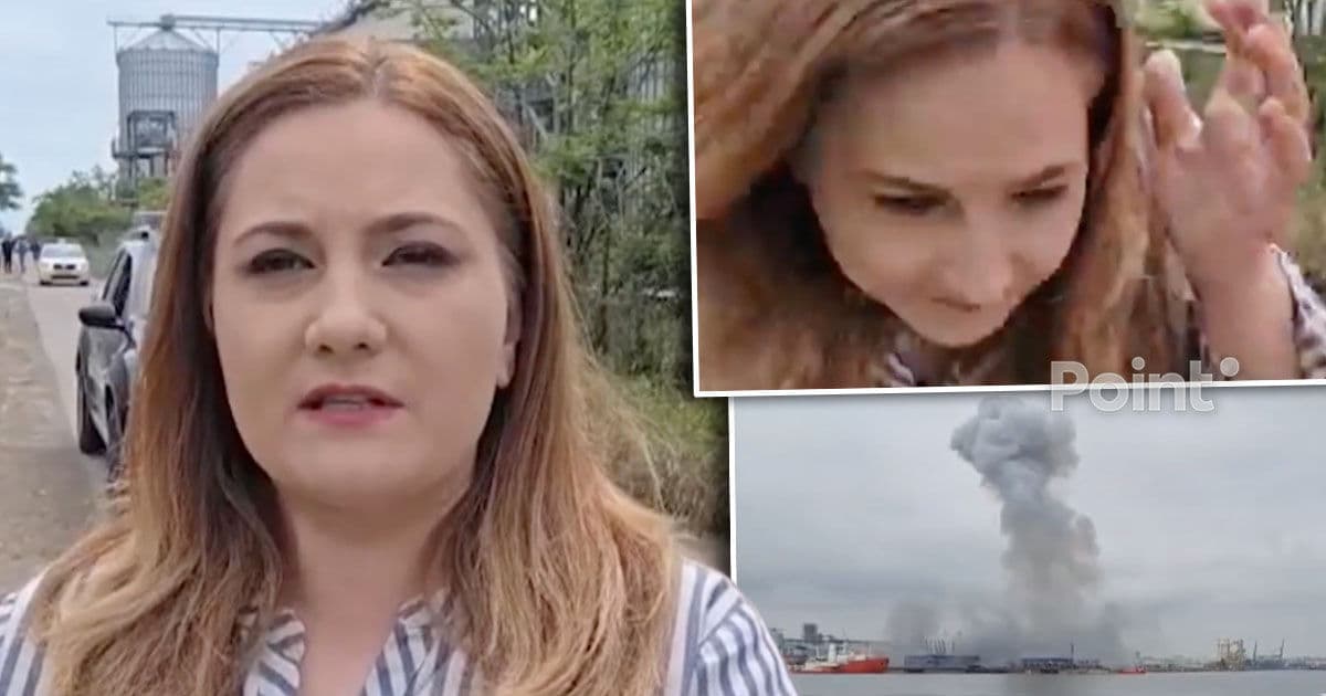 Explozia unei drone în Constanța, surprinsă în direct de o jurnalistă