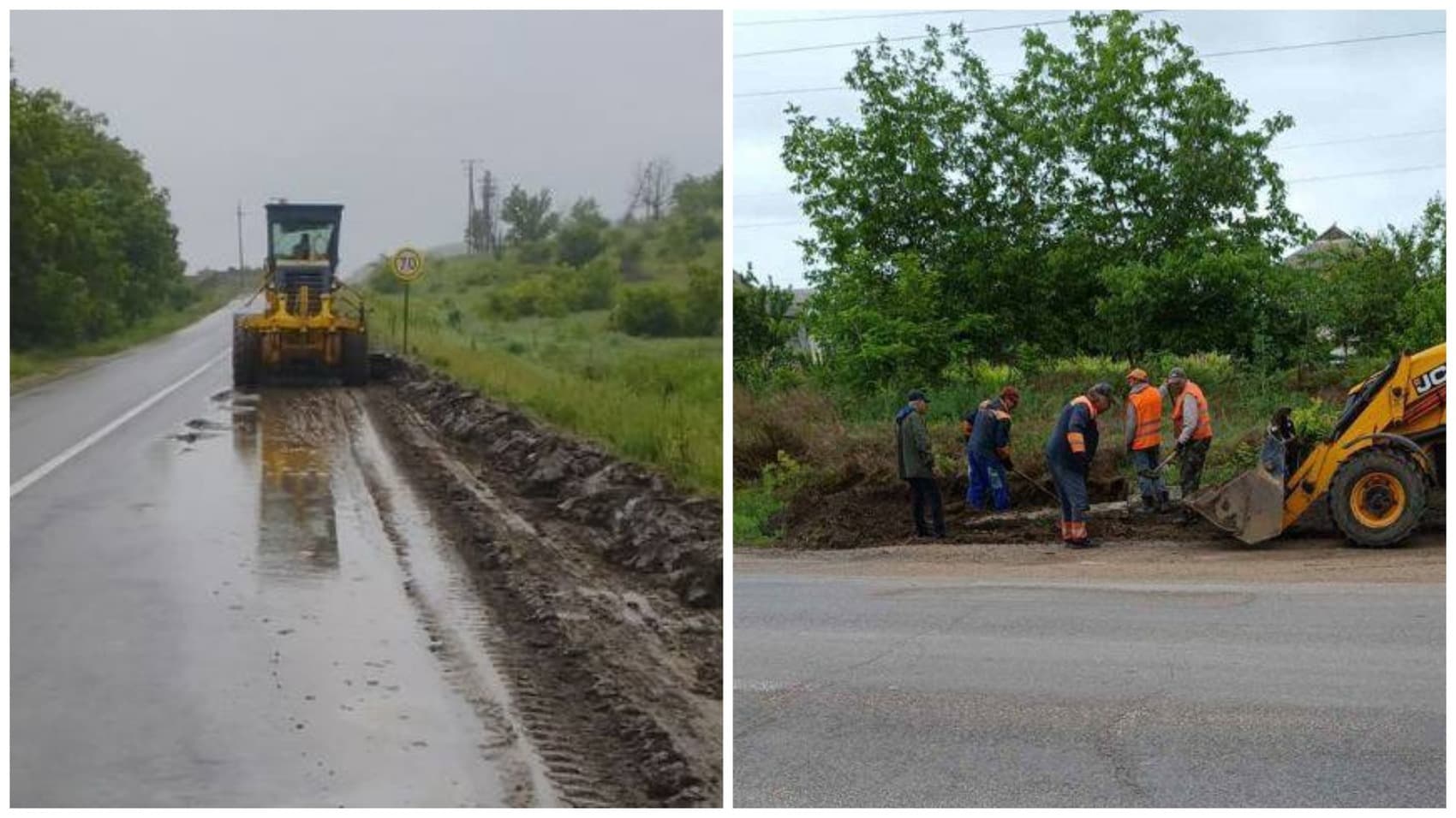 Intervenții ale drumărilor pe trasee afectate de ploile recente