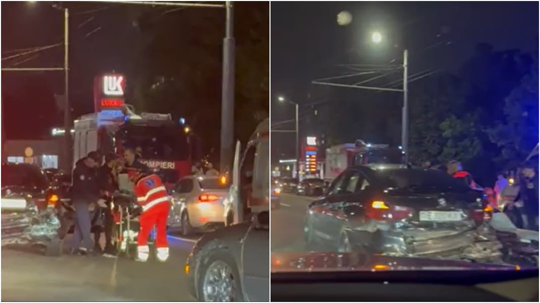 Accident pe bulevardul Dacia din Chișinău: O femeie a fost spitalizată