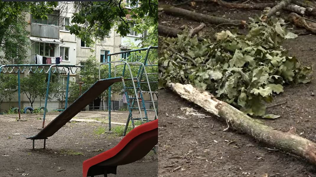 Terenuri de joacă pline de noroi și crengi periculoase în Cartierul 8 din Bălți