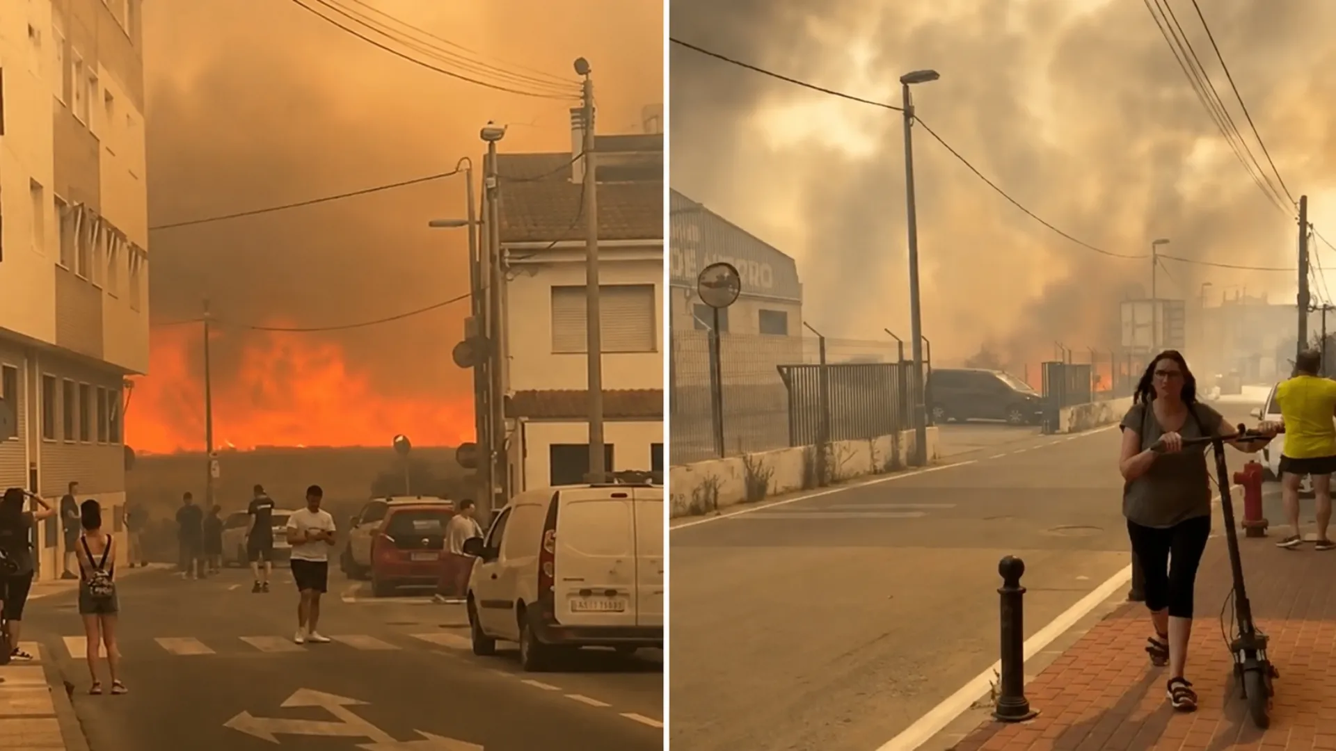 VIDEO: Fum negru în Spania, peste 200 de persoane evacuate urgent