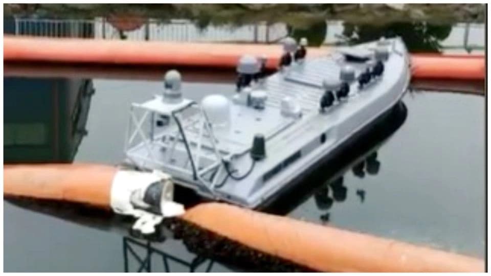 Imagini cu drona explodată în Portul Constanța. Declarațiile MApN - VIDEO